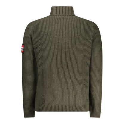 Norway 1963 Green Wool Men Turtleneck Sweater