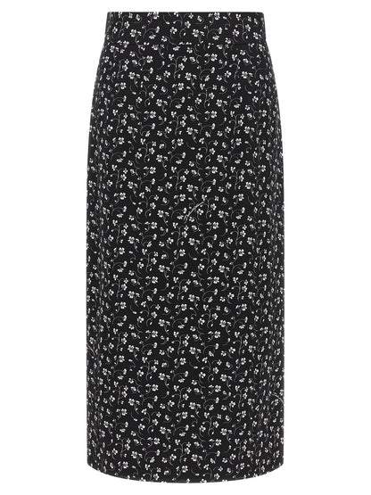 Dolce & Gabbana Bicolor Silk Midi Skirt