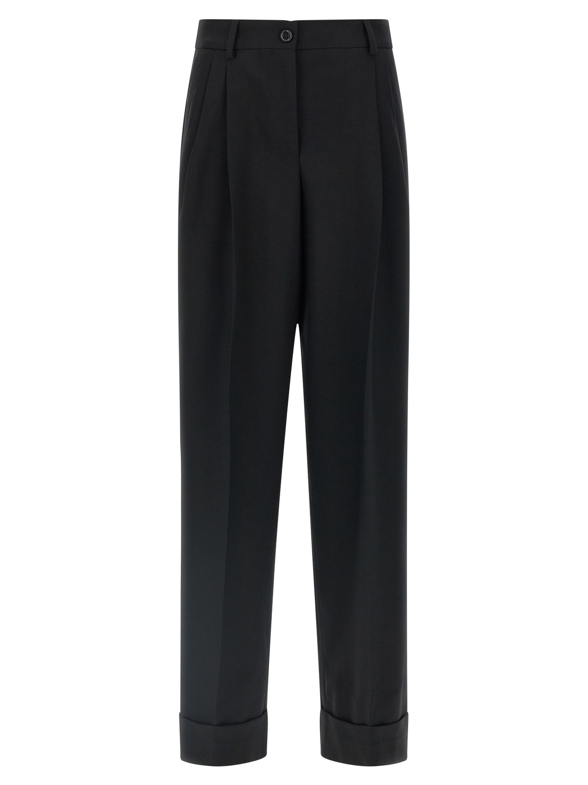 Dolce & Gabbana Black Virgin Wool Dress Pants IT38 IT40 IT42