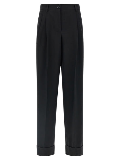 Dolce & Gabbana Black Virgin Wool Dress Pants IT38 IT40 IT42