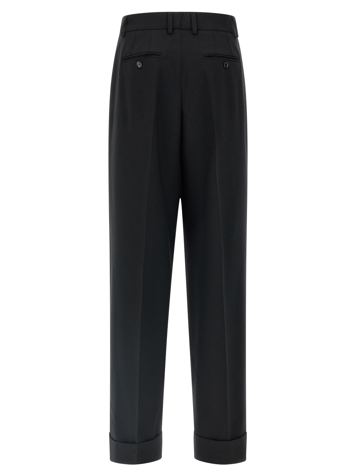 Dolce & Gabbana Black Virgin Wool Dress Pants IT38 IT40 IT42