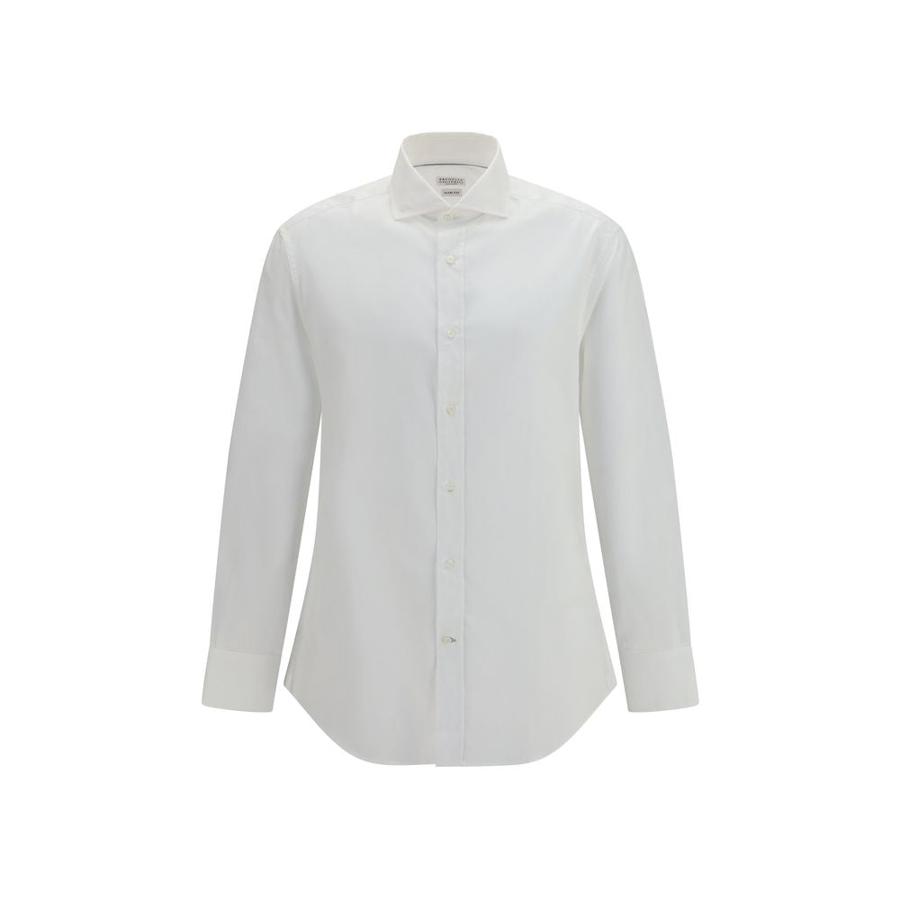 Brunello Cucinelli White Cotton Dress Shirt - XL