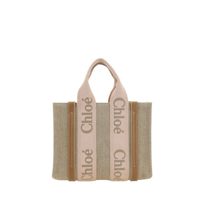 Chloé Beige Linen Handbag
