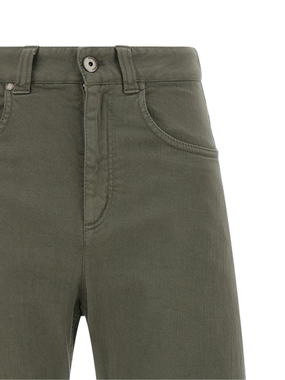 Brunello Cucinelli Bicolor Cotton Jeans Denim - Green IT38