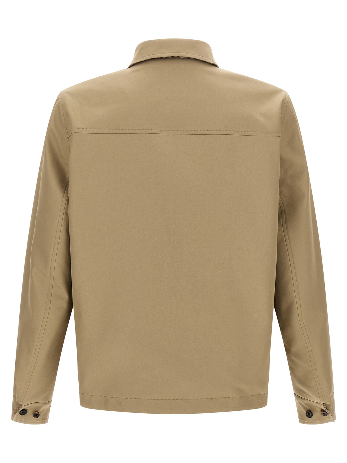 Burberry Beige Wool Full-Length Jacket