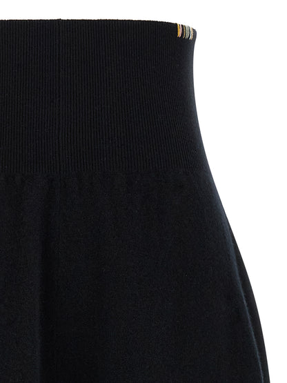 Extreme Cashmere Black Cashmere Midi Skirt