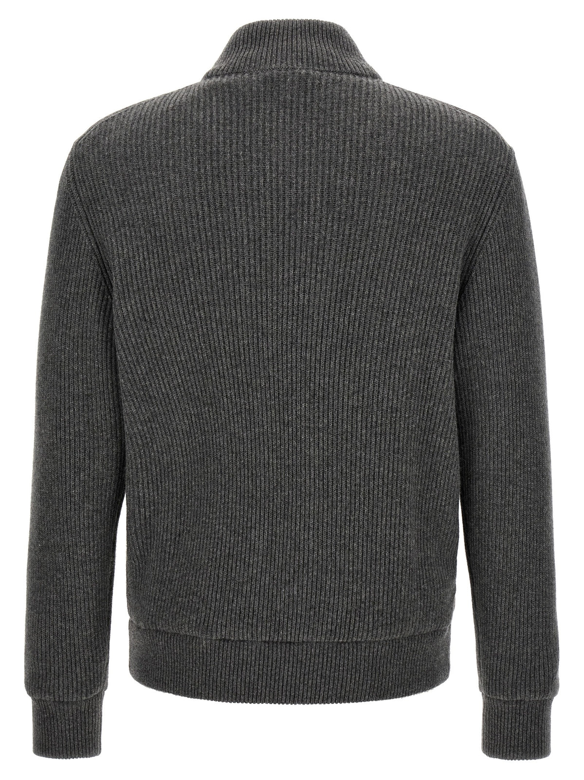 Brunello Cucinelli Gray Lamb Leather Jacket