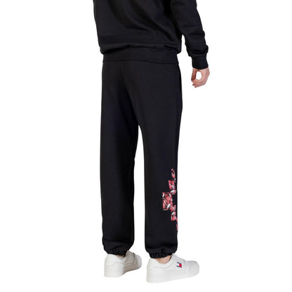 County of Milan Black Cotton Joggers (Workout Pants)