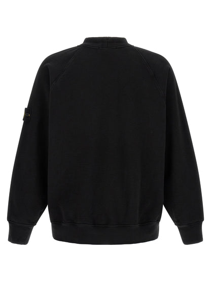 Stone Island Black Cotton Sweatshirt