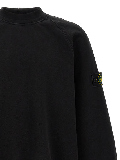 Stone Island Black Cotton Sweatshirt