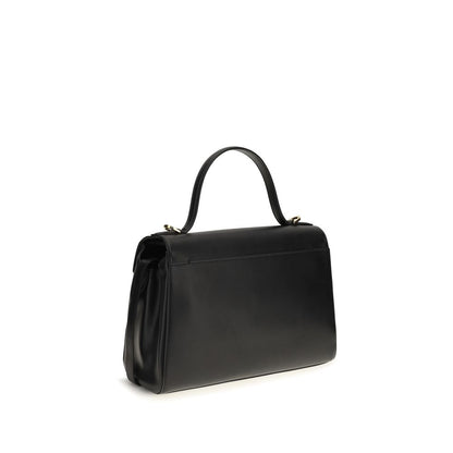Savette Black Calf Leather Bos Taurus Shoulder Bag