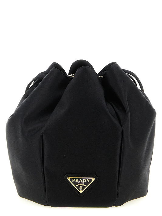 Prada Black Viscose Shoulder Bag