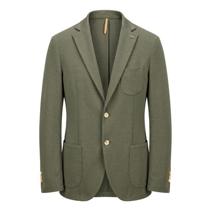 Roberto Pepe Luxury Green Cotton Men's Jacket