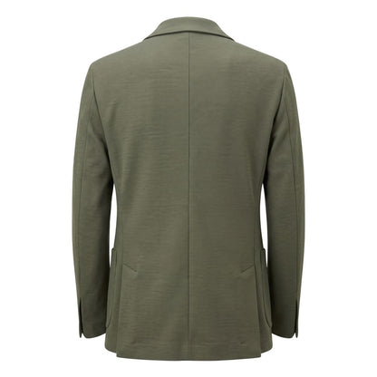 Roberto Pepe Luxury Green Cotton Men's Jacket