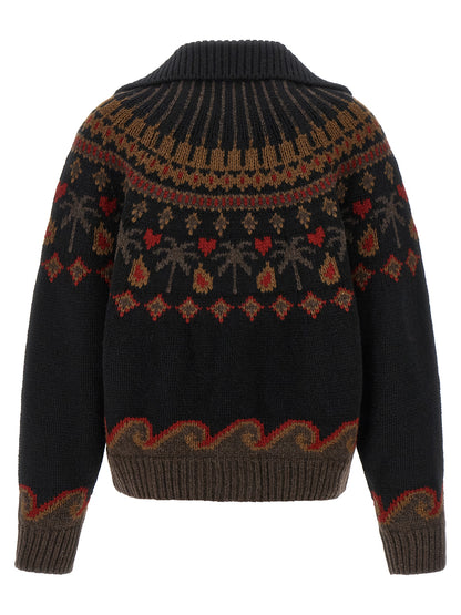 Alanui Multicolor Virgin Wool Cardigan