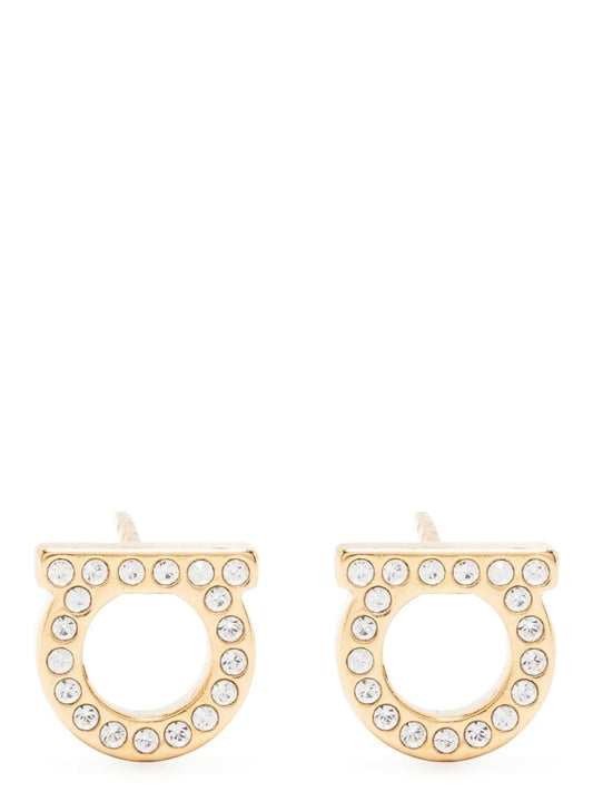 Ferragamo Gold Brass Earrings
