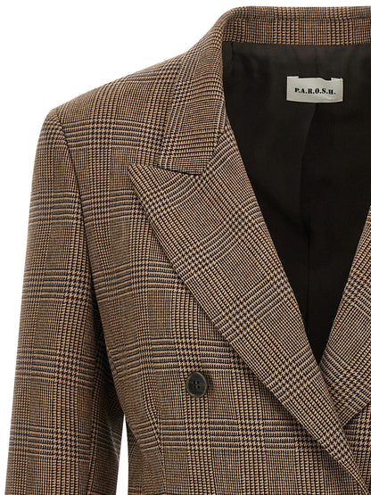 P.A.R.O.S.H. Brown Viscose Blazer