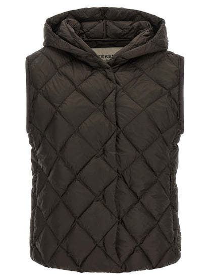 Max Mara Brown Polyester Sleeveless Jacket