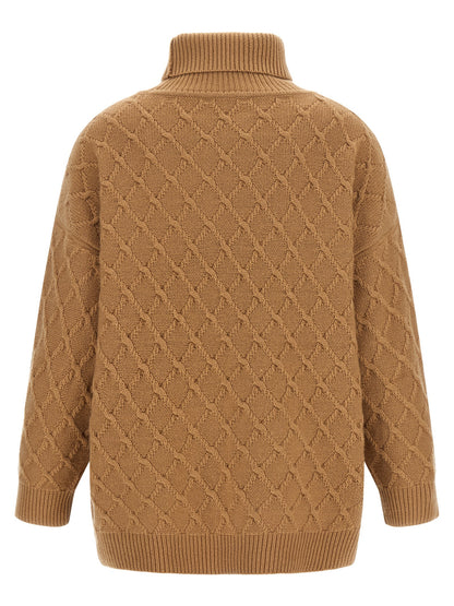 Max Mara Beige Wool Cardigan