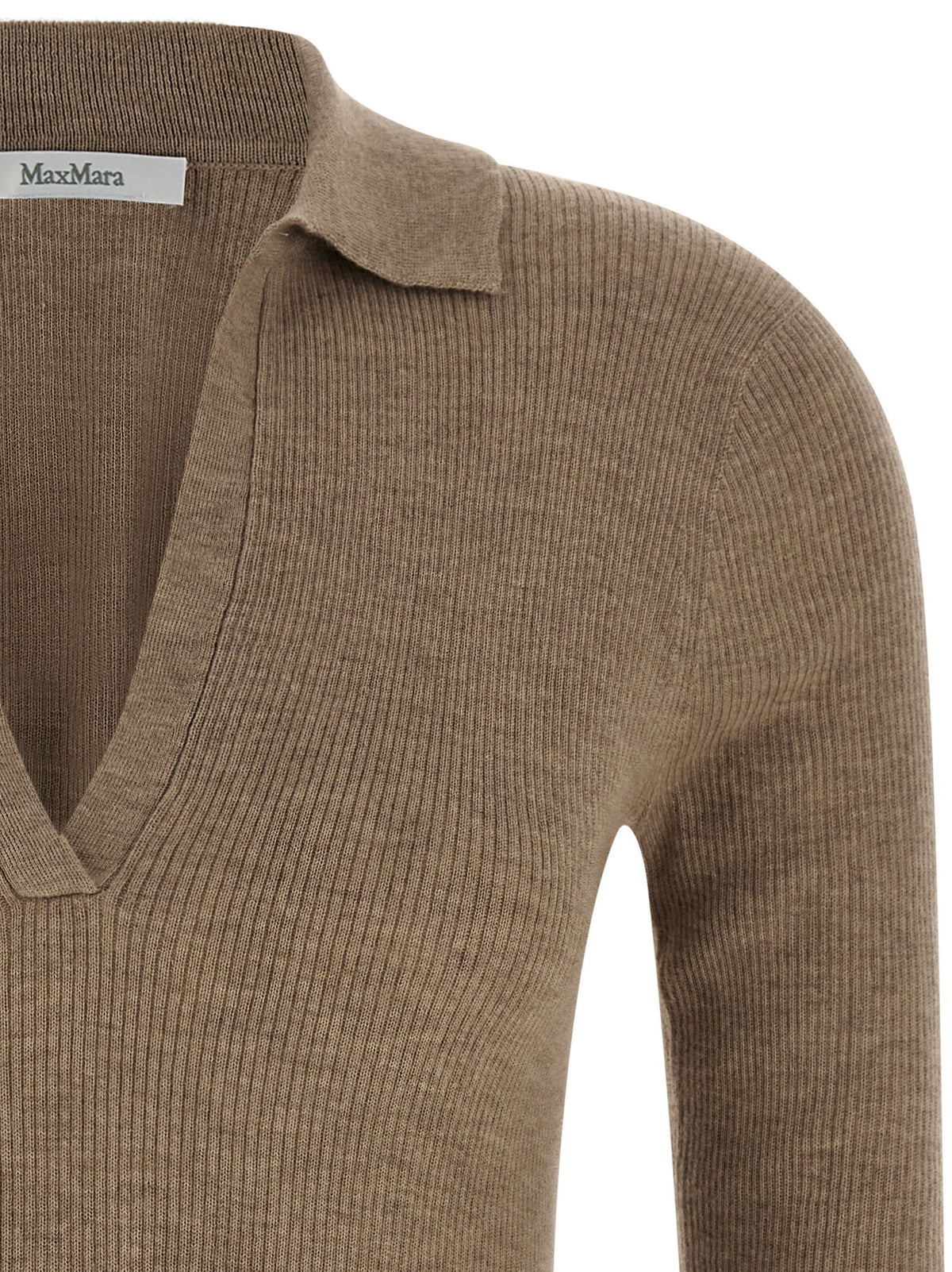 Max Mara Beige Cashmere Polo Shirt