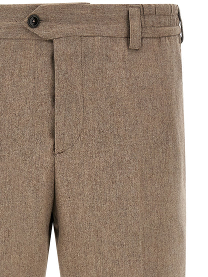 PT Torino Beige Virgin Wool Casual Pants