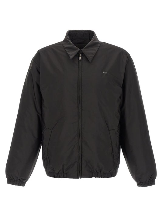 Prada Black Recycled Polyamide Full-Length Jacket