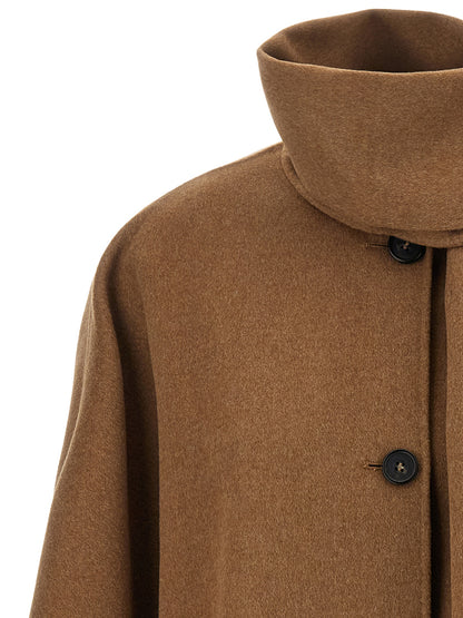 'S Max Mara Brown Wool Full-Length Jacket
