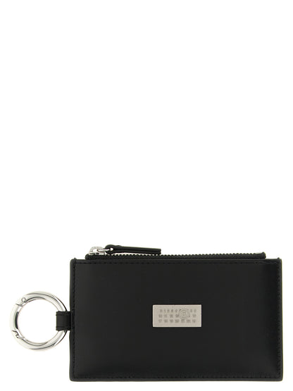 MM6 Maison Margiela Black Calfskin Cardholder