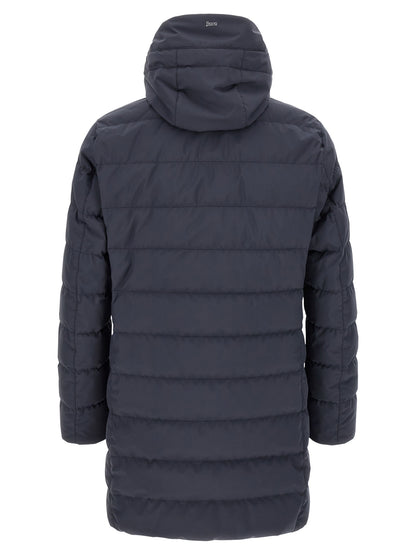 Herno Blue Polyester Full-Length Jacket