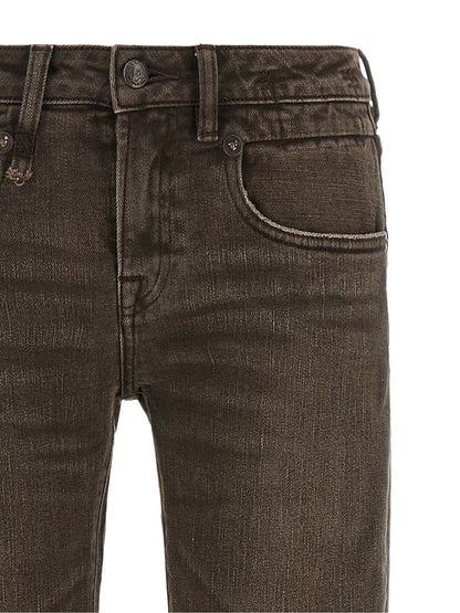 R13 Brown Cotton Flared Jeans