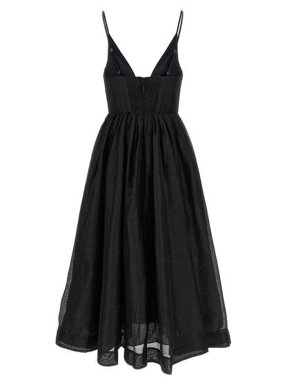 Zimmermann Black Linen Cocktail Dress