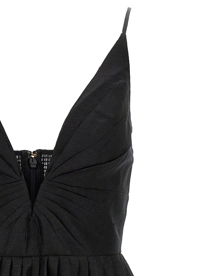 Zimmermann Black Linen Cocktail Dress