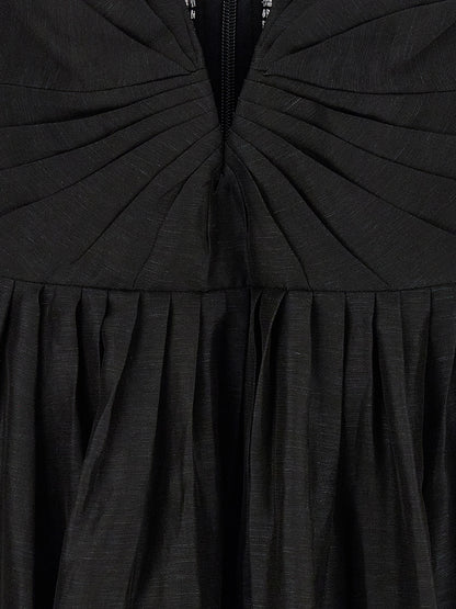 Zimmermann Black Linen Cocktail Dress