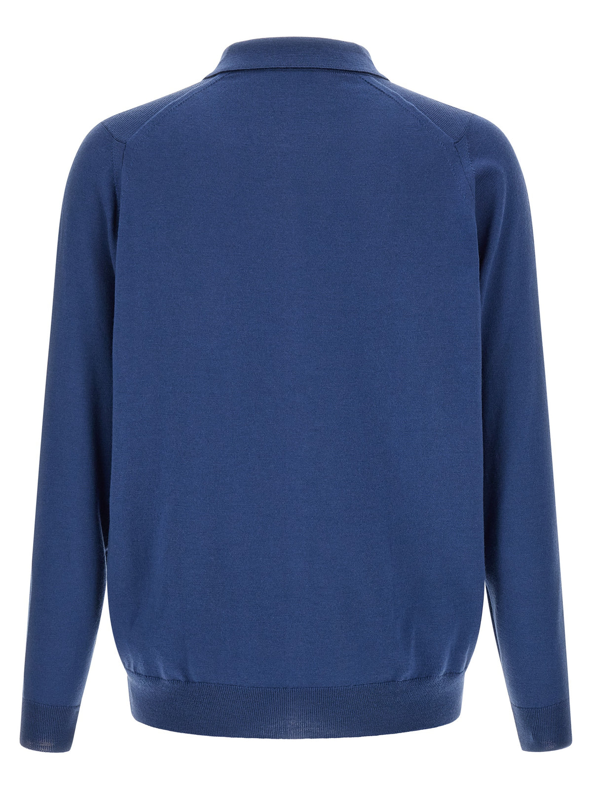 JOHN SMEDLEY Blue Merino Wool Blouse