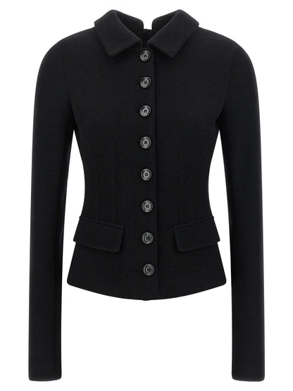 Dolce & Gabbana Black Virgin Wool Blazer
