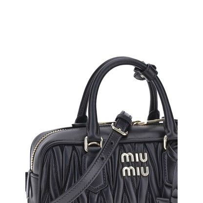 Miu Miu Black Calf Leather Bos Taurus Handbag