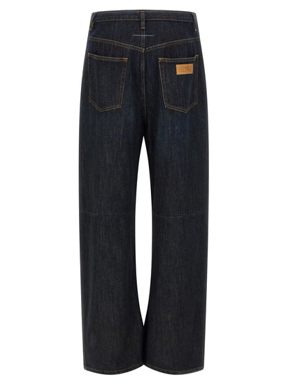 MM6 Maison Margiela Blue Cotton Jeans Denim