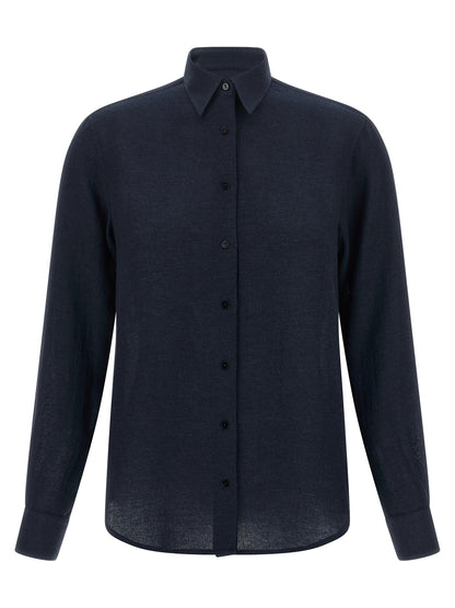 XACUS Blue Viscose Blouse