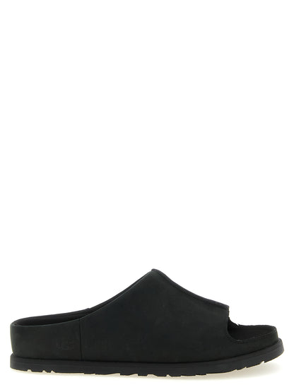 UGG Black Leather Slides
