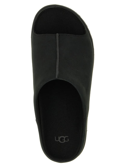 UGG Black Leather Slides