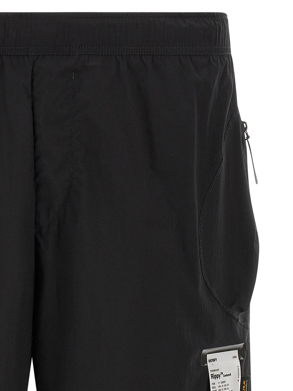 SATISFY Black Polyamide Bermuda Shorts