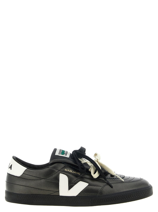 Veja Black Calfskin Low Top Sneakers