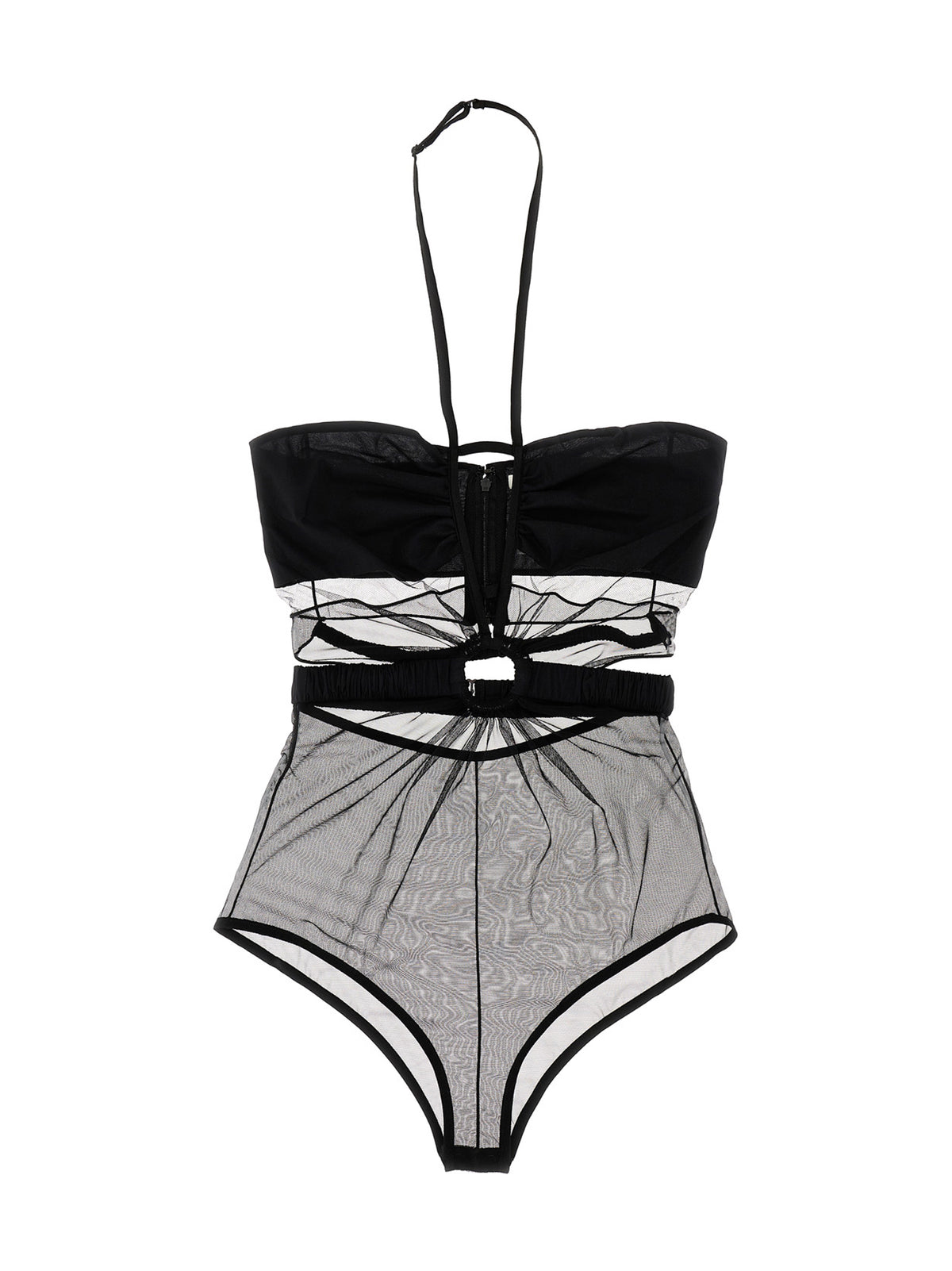 Nensi Dojaka Black Polyamide Bodysuit