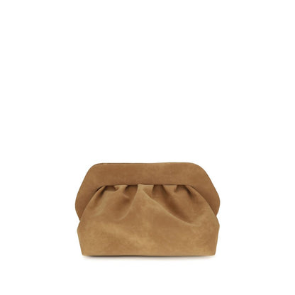 THEMOIRè Beige Suede Leather Clutch Bag