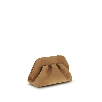 THEMOIRè Beige Nubuc Leather Clutch Bag