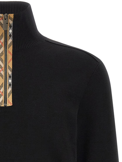 Burberry Black Wool Cardigan