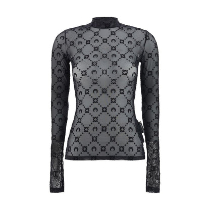 Marine Serre Black Polyamide Pattern Shirt