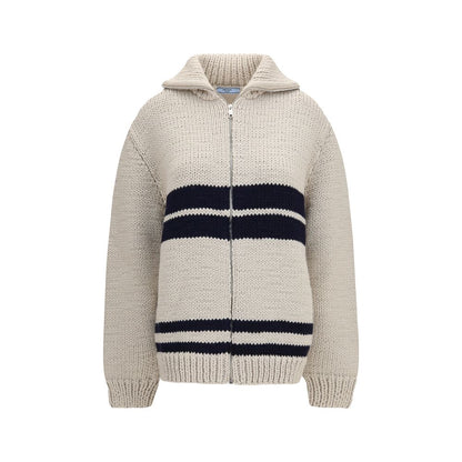 Prada Beige Wool Oves Aries Cardigan