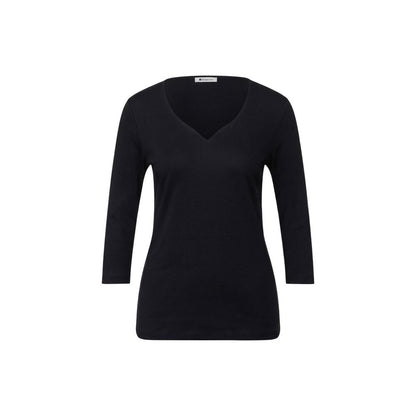 Street One Black Cotton Long Sleeve T-Shirt