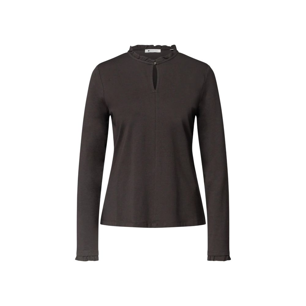 Street One Brown Cotton Long Sleeve T-Shirt